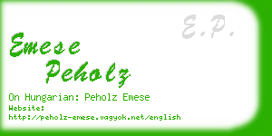 emese peholz business card